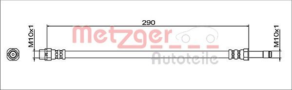 Bremsschlauch Hinten Links Rechts Metzger 4112057 FüR Bmw