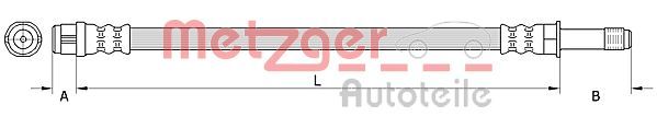 Bremsschlauch Vorne Links Rechts Metzger 4111090 FÜR Audi